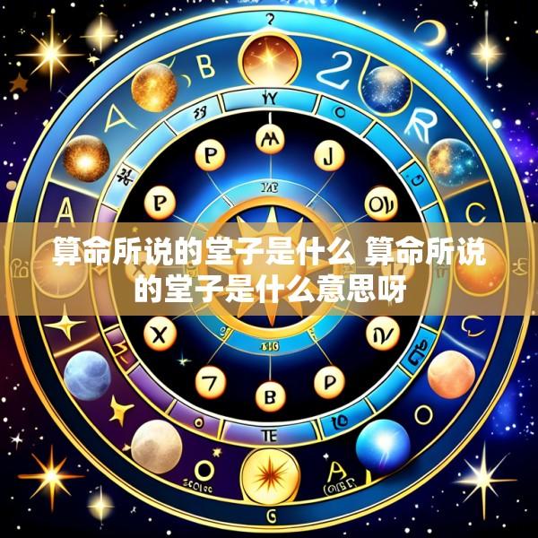 算命所说的堂子是什么 算命所说的堂子是什么意思呀