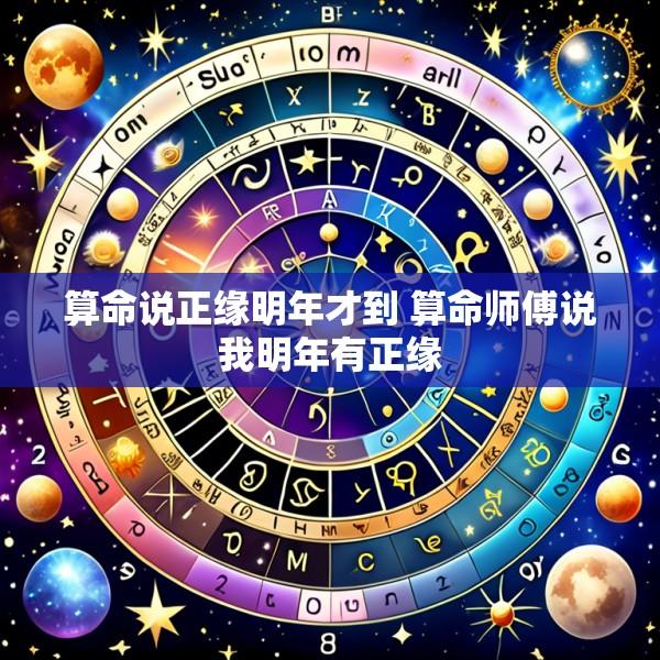 算命说正缘明年才到 算命师傅说我明年有正缘
