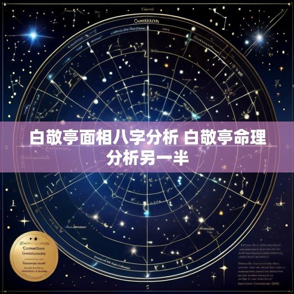 白敬亭面相八字分析 白敬亭命理分析另一半