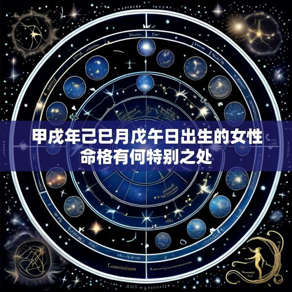 甲戌年己巳月戊午日出生的女性命格有何特别之处