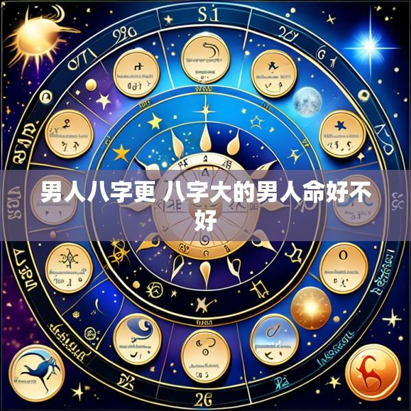 男人八字更 八字大的男人命好不好