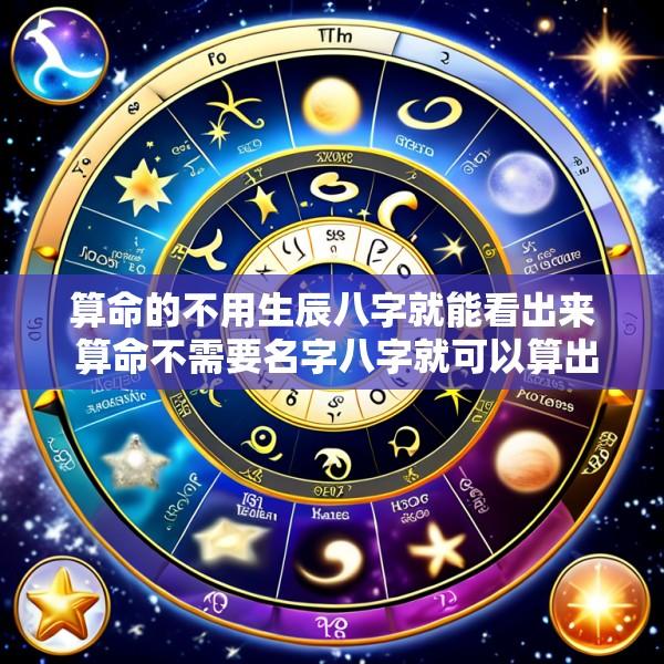 算命的不用生辰八字就能看出来 算命不需要名字八字就可以算出来吗
