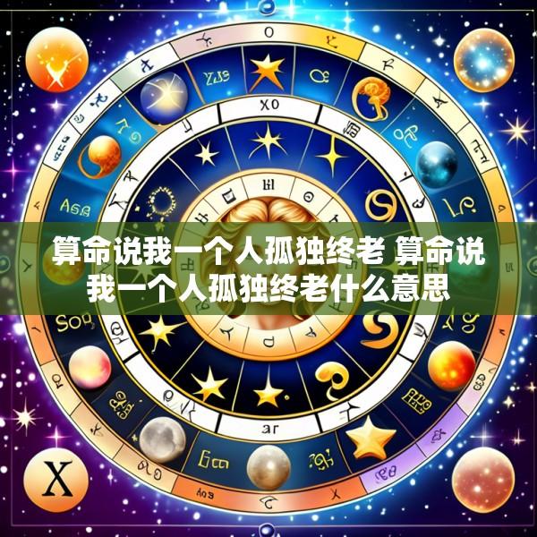 算命说我一个人孤独终老 算命说我一个人孤独终老什么意思