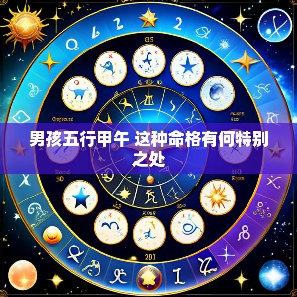 男孩五行甲午 这种命格有何特别之处