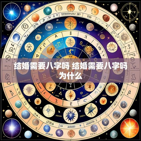 结婚需要八字吗 结婚需要八字吗为什么