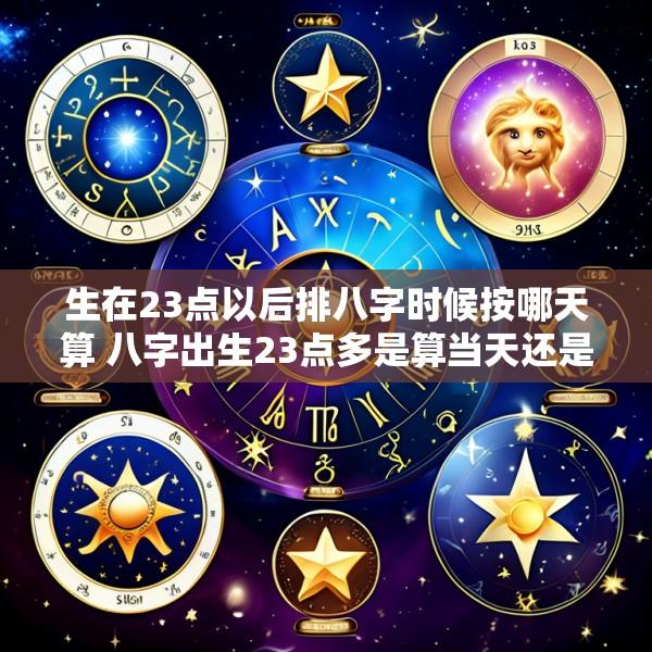 生在23点以后排八字时候按哪天算 八字出生23点多是算当天还是第二天