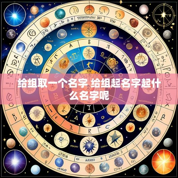 给组取一个名字 给组起名字起什么名字呢