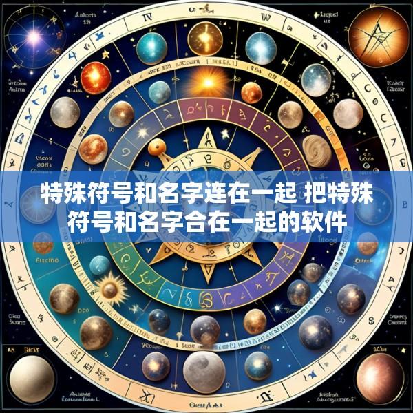 特殊符号和名字连在一起 把特殊符号和名字合在一起的软件