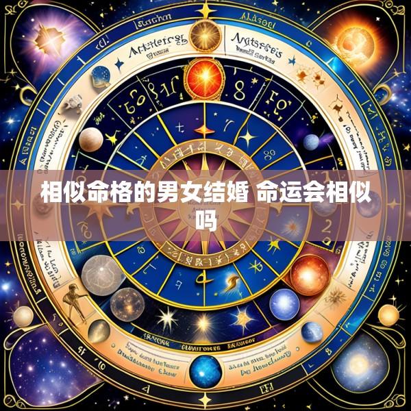 相似命格的男女结婚 命运会相似吗