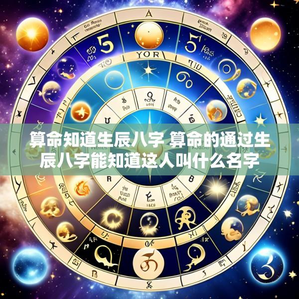 算命知道生辰八字 算命的通过生辰八字能知道这人叫什么名字