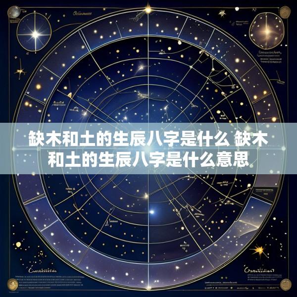 缺木和土的生辰八字是什么 缺木和土的生辰八字是什么意思