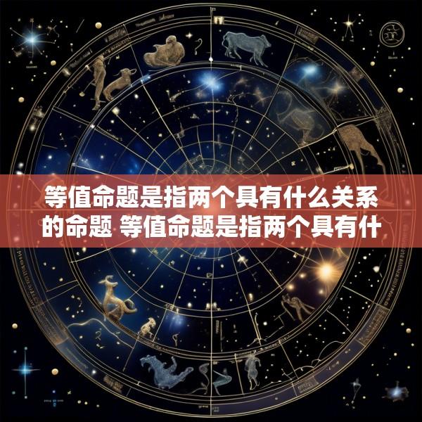 等值命题是指两个具有什么关系的命题 等值命题是指两个具有什么关系的命题方法