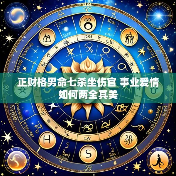 正财格男命七杀坐伤官 事业爱情如何两全其美