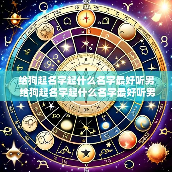 给狗起名字起什么名字最好听男 给狗起名字起什么名字最好听男生