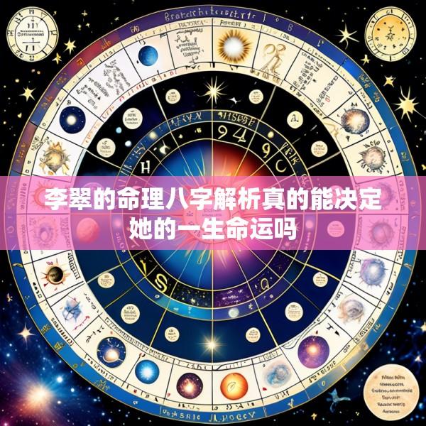 李翠的命理八字解析真的能决定她的一生命运吗