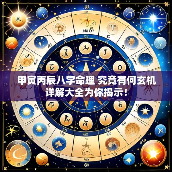 甲寅丙辰八字命理 究竟有何玄机详解大全为你揭示！