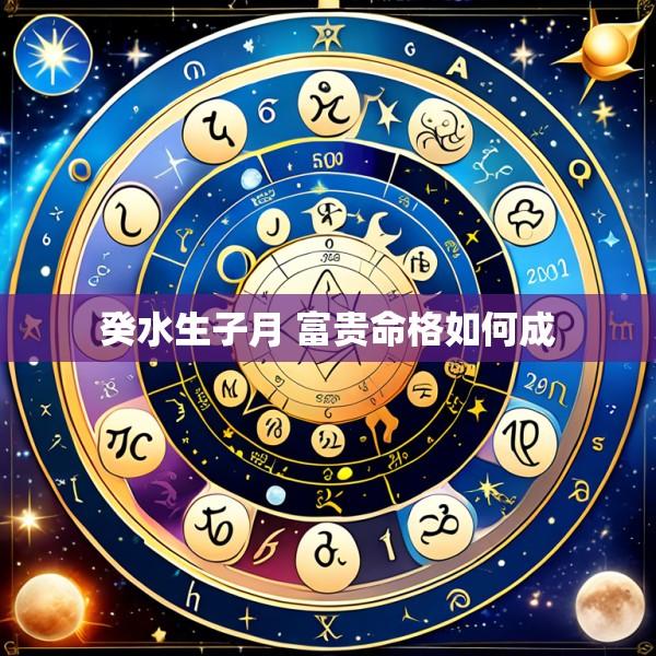 癸水生子月 富贵命格如何成