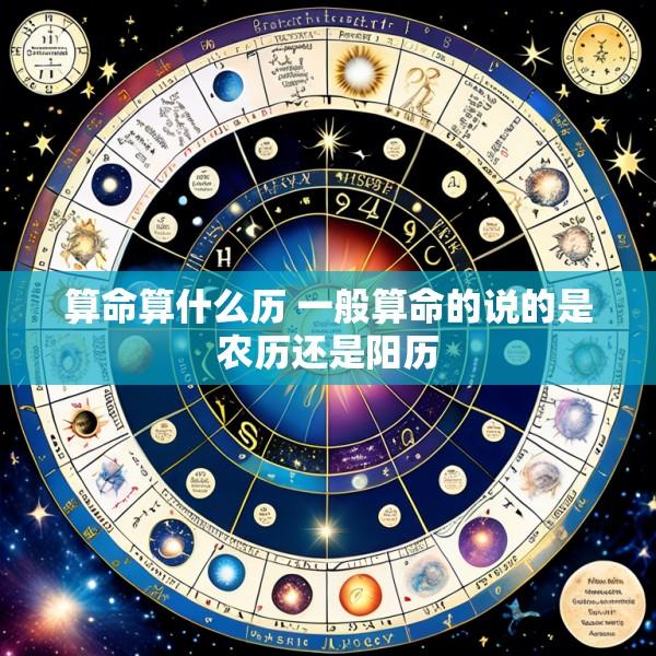 算命算什么历 一般算命的说的是农历还是阳历