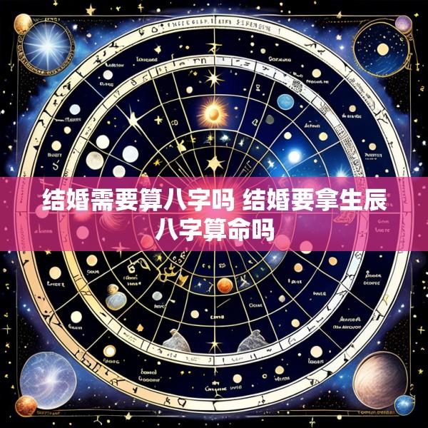 结婚需要算八字吗 结婚要拿生辰八字算命吗