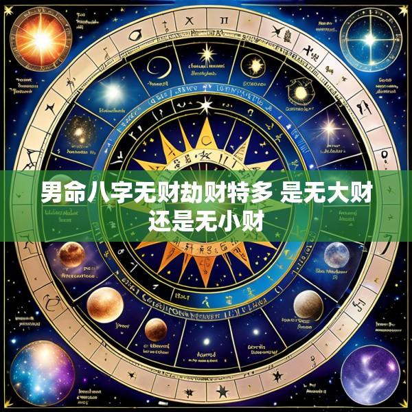 男命八字无财劫财特多 是无大财还是无小财