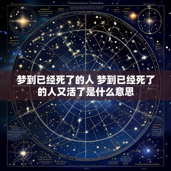 梦到已经死了的人 梦到已经死了的人又活了是什么意思