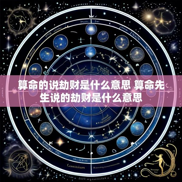 算命的说劫财是什么意思 算命先生说的劫财是什么意思