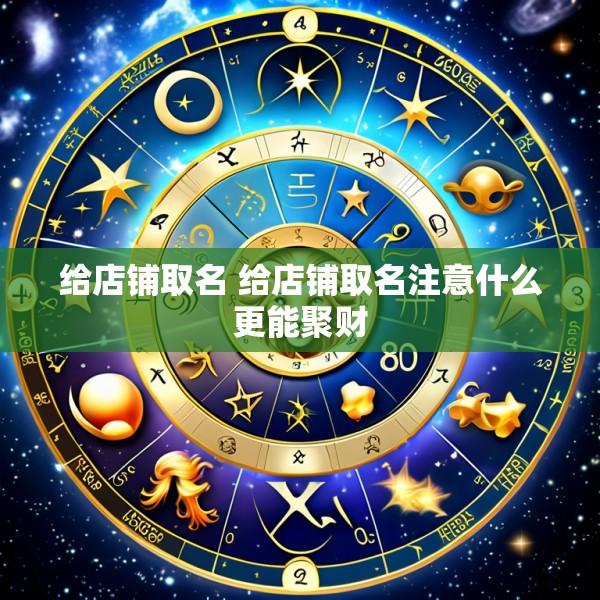 给店铺取名 给店铺取名注意什么更能聚财