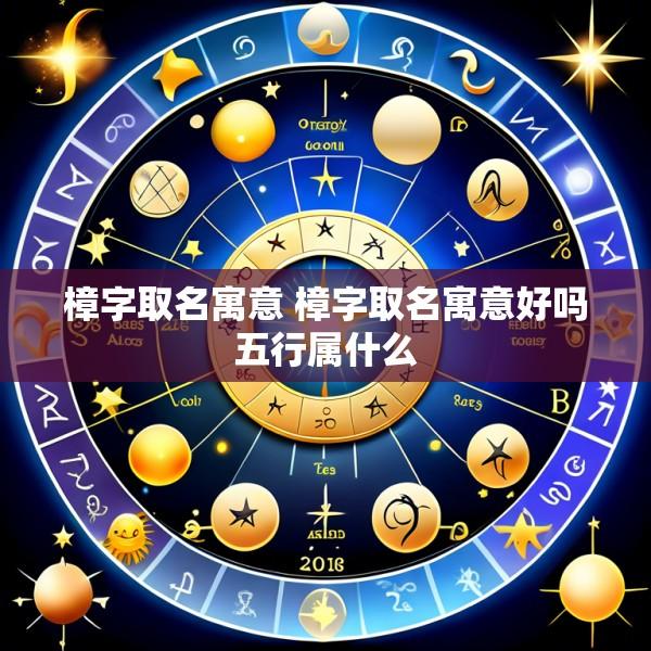 樟字取名寓意 樟字取名寓意好吗五行属什么