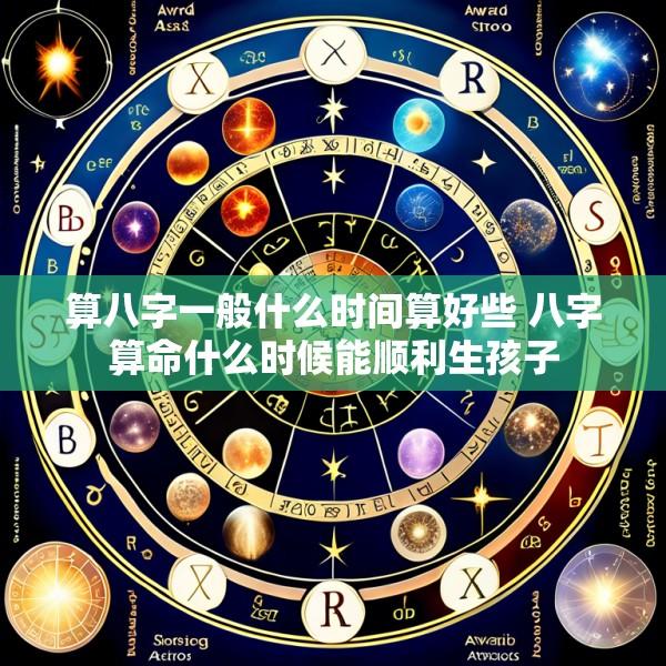 算八字一般什么时间算好些 八字算命什么时候能顺利生孩子