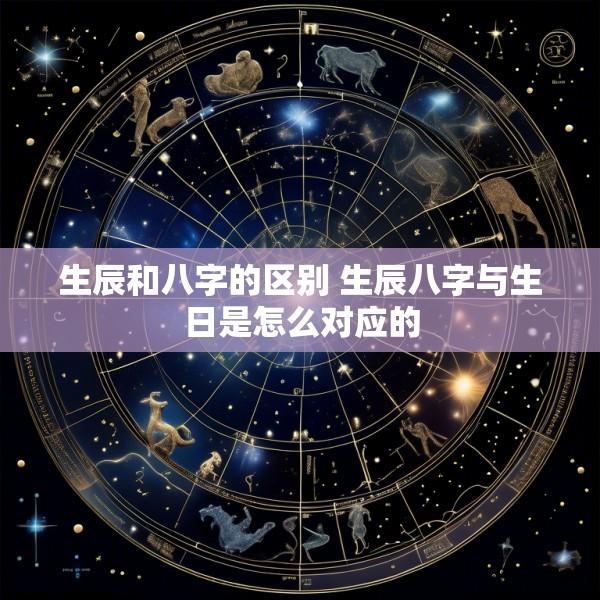 生辰和八字的区别 生辰八字与生日是怎么对应的