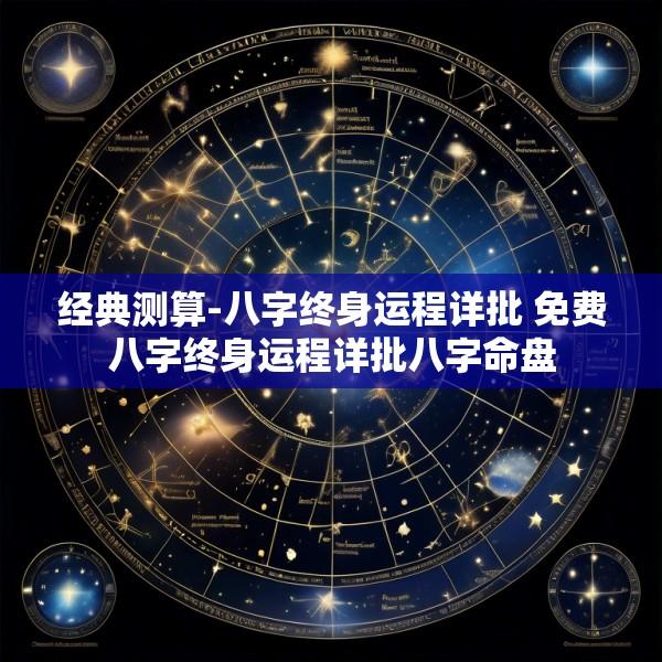 经典测算-八字终身运程详批 免费八字终身运程详批八字命盘