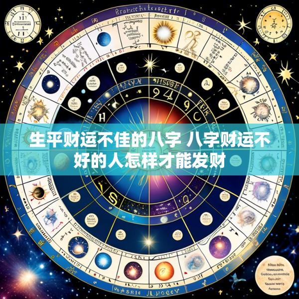 生平财运不佳的八字 八字财运不好的人怎样才能发财