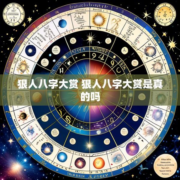 狠人八字大赏 狠人八字大赏是真的吗