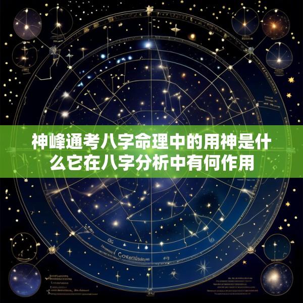神峰通考八字命理中的用神是什么它在八字分析中有何作用