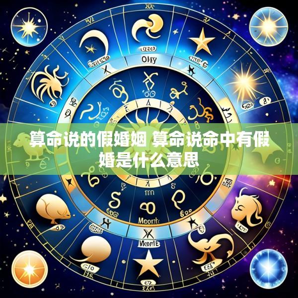 算命说的假婚姻 算命说命中有假婚是什么意思