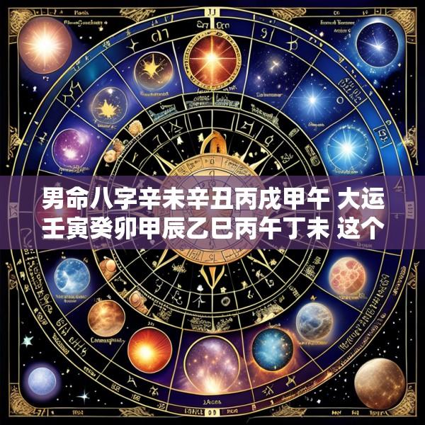 男命八字辛未辛丑丙戌甲午 大运壬寅癸卯甲辰乙巳丙午丁未 这个八字怎么样