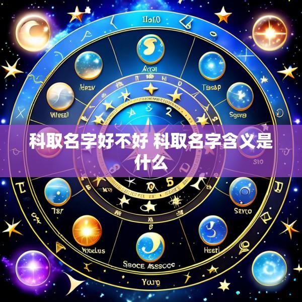 科取名字好不好 科取名字含义是什么