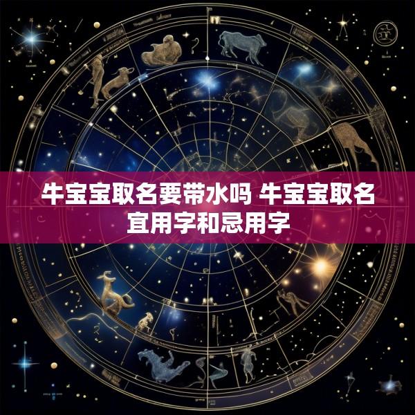 牛宝宝取名要带水吗 牛宝宝取名宜用字和忌用字