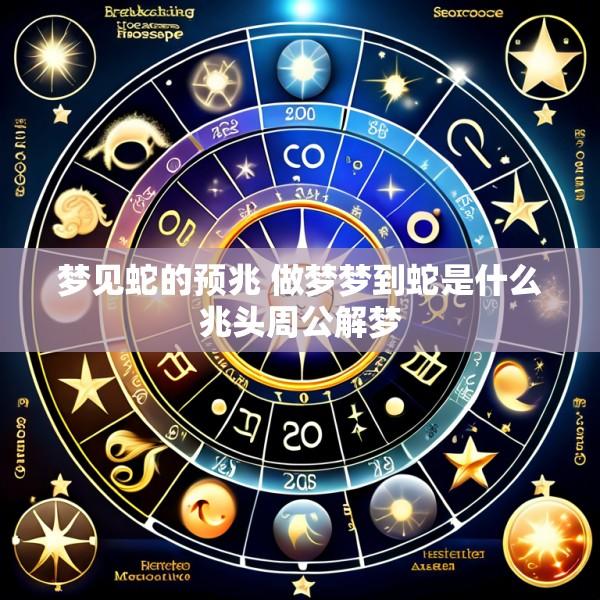 梦见蛇的预兆 做梦梦到蛇是什么兆头周公解梦