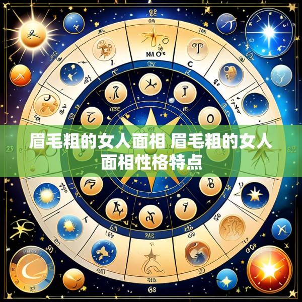 眉毛粗的女人面相 眉毛粗的女人面相性格特点