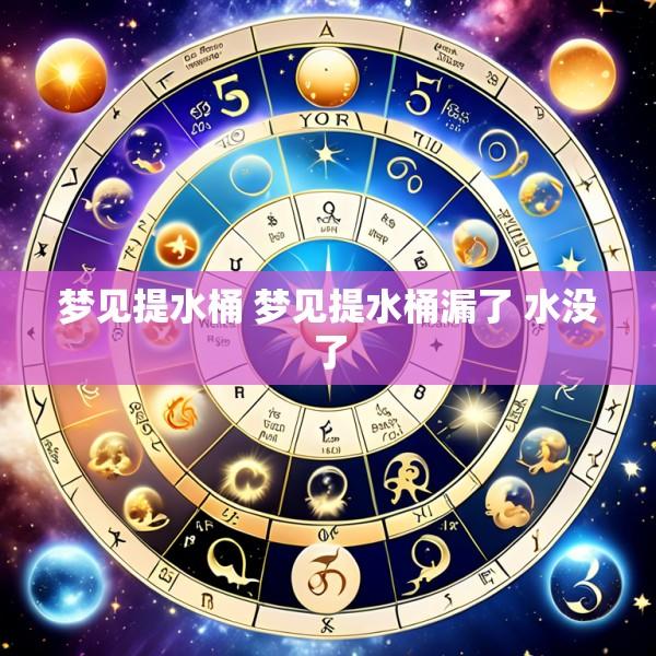 梦见提水桶 梦见提水桶漏了 水没了