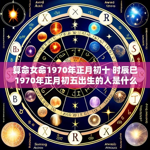 算命女命1970年正月初十 时辰巳 1970年正月初五出生的人是什么命