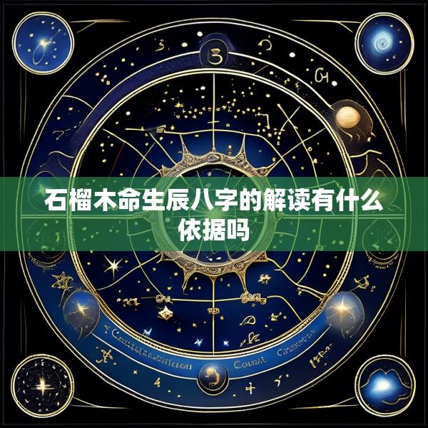 石榴木命生辰八字的解读有什么依据吗