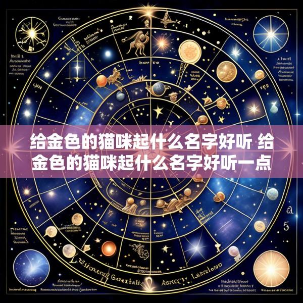 给金色的猫咪起什么名字好听 给金色的猫咪起什么名字好听一点