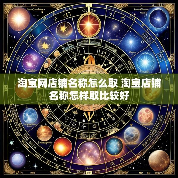 淘宝网店铺名称怎么取 淘宝店铺名称怎样取比较好