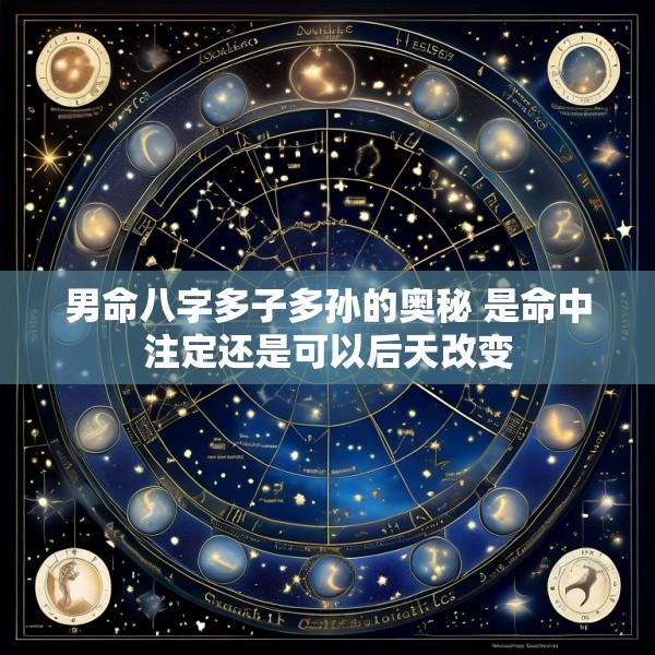 男命八字多子多孙的奥秘 是命中注定还是可以后天改变