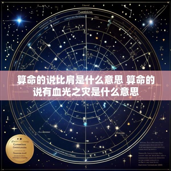 算命的说比肩是什么意思 算命的说有血光之灾是什么意思