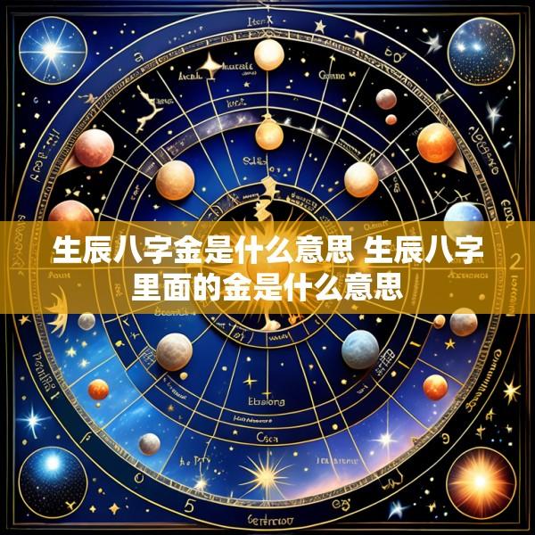 生辰八字金是什么意思 生辰八字里面的金是什么意思