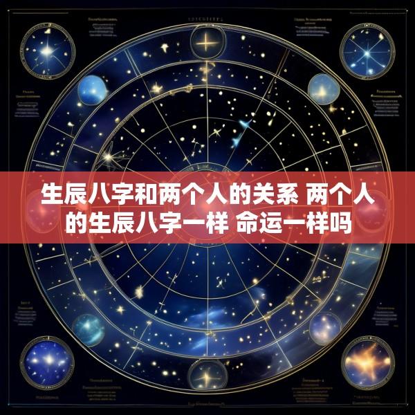 生辰八字和两个人的关系 两个人的生辰八字一样 命运一样吗