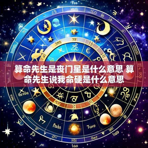 算命先生是丧门星是什么意思 算命先生说我命硬是什么意思